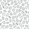 Vector black white seamless pattern with line gems and jewels. Linear diamonds with different cut, monochrome background