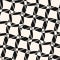 Vector black and white seamless texture with diagonal grid, cross lines, ropes.