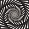 Vector Black and White Spiral Triangles Swirl Abstract Optical Illusion