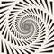 Vector Black and White Spiral Triangles Swirl Abstract Optical Illusion