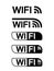 Vector black wifi icon on white background. Symbol for business or commercial use. Network connection button.