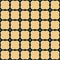 Vector black and yellow geometric seamless pattern with square carved grid