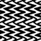 Vector Black zigzags lines on white background, repeatable tile. Classic and Timeless pattern design perfect for fashion