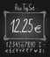 Vector blackboard imitation, Price Tag Set