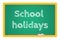 Vector blackboard stationery school holidays