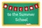 Vector blackboard stationery Summer School