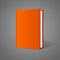 Vector blank book cover perspective orange