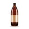 Vector Blank Brown Plastic Water Beer Kvass Bottle