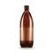 Vector Blank Brown Plastic Water Beer Kvass Bottle