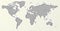Vector Blank Grey paper cut out similar World map isolated