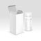 Vector Blank Medical Packaging Paper Box and Bottle for Pills