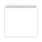 Vector blank opened spiral vertical notebook page. Square notebo