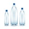 Vector Blank Plastic Blue Water Bottle Isolated