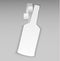 Vector blank shape white bottle whisky paper plastic advertising price wobbler front view. Isolated on background. Advertising pri