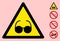 Vector Blind Warning Triangle Sign Icon