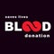 Vector blood word made with limitless symbol. Save life and dona