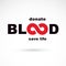 Vector blood word made with limitless symbol. Take a concern about human life and health, donate blood conceptual illustration.