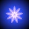 Vector blue abstract geometry snowflake