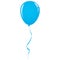 Vector blue balloon ribbon