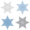 Vector blue and grey snowflakes.