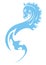 Vector blue horse symbol