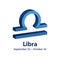 Vector blue Libra 3d astrology zodiac sign