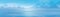 Vector blue panoramic sea background.