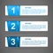 Vector blue paper option labels