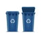 Vector Blue Recycle Bin for Trash and Garbage
