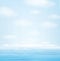 Vector blue  seascape background.