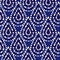 Vector blue shibori monochrome compact tear drops seamless pattern. Suitable for textile, gift wrap and wallpaper.