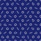 Vector blue shibori poligons polka dot seamless pattern with diamond, teardrop and hexagon. Suitable for textile, gift wrap and