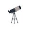 Vector blue telescope on tripod