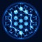 Vector blue Tree of Life, sacred geometry symbol