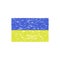 Vector blue yellow grunge Ukrainian flag