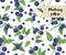 Vector blueberry seamless pattern. background, pattern, fabric design, wrapping paper, cover