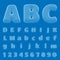 Vector BluePrint Alphabet, Font. Part 1
