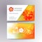 Vector blurred business card template with logo