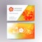 Vector blurred business card template with logo