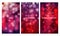 Vector blurred valentine`s day background set