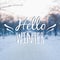 Vector blurred winter landscape background with typography