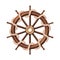 Vector boat rope handwheel, ship wheel helm