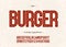 Vector bold burger font