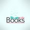 Vector books cafe logo in modern flat design. Book