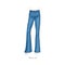 Vector boot cut style jeans, female denim pants