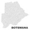 Vector Botswana Map of Points
