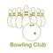 Vector Bowling Club skittles ball Sport Game