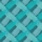 Vector braid effect damask weave seamless interlace pattern background. Backdrop with woven yarn plait strands. Aqua