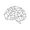 Vector brain mesh isolate background. illustration design
