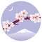 vector branch of sakura (cherry)